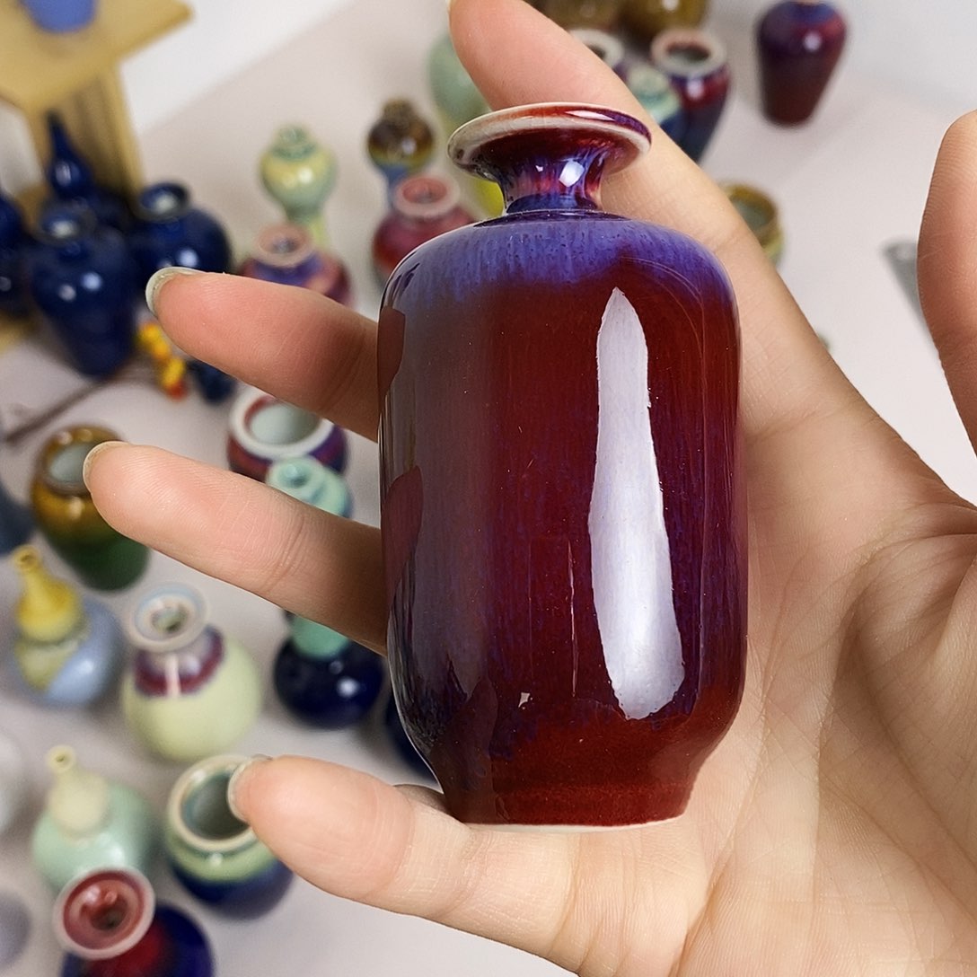 摆件景德镇高温陶瓷小花瓶