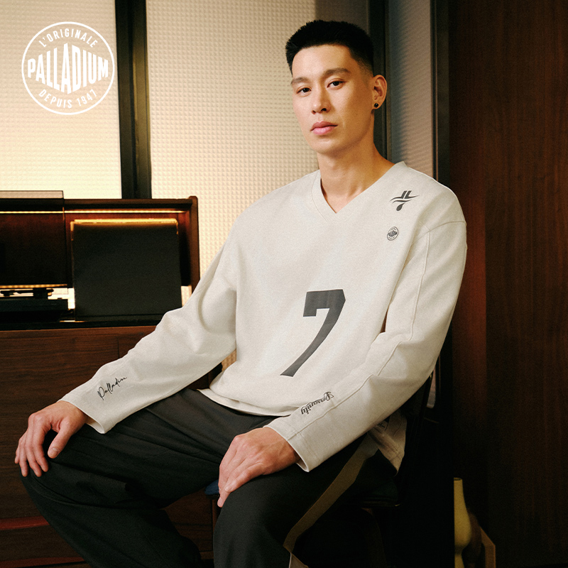 【林书豪联名】帕拉丁春季男款上衣时尚宽松领印花长袖恤1011224