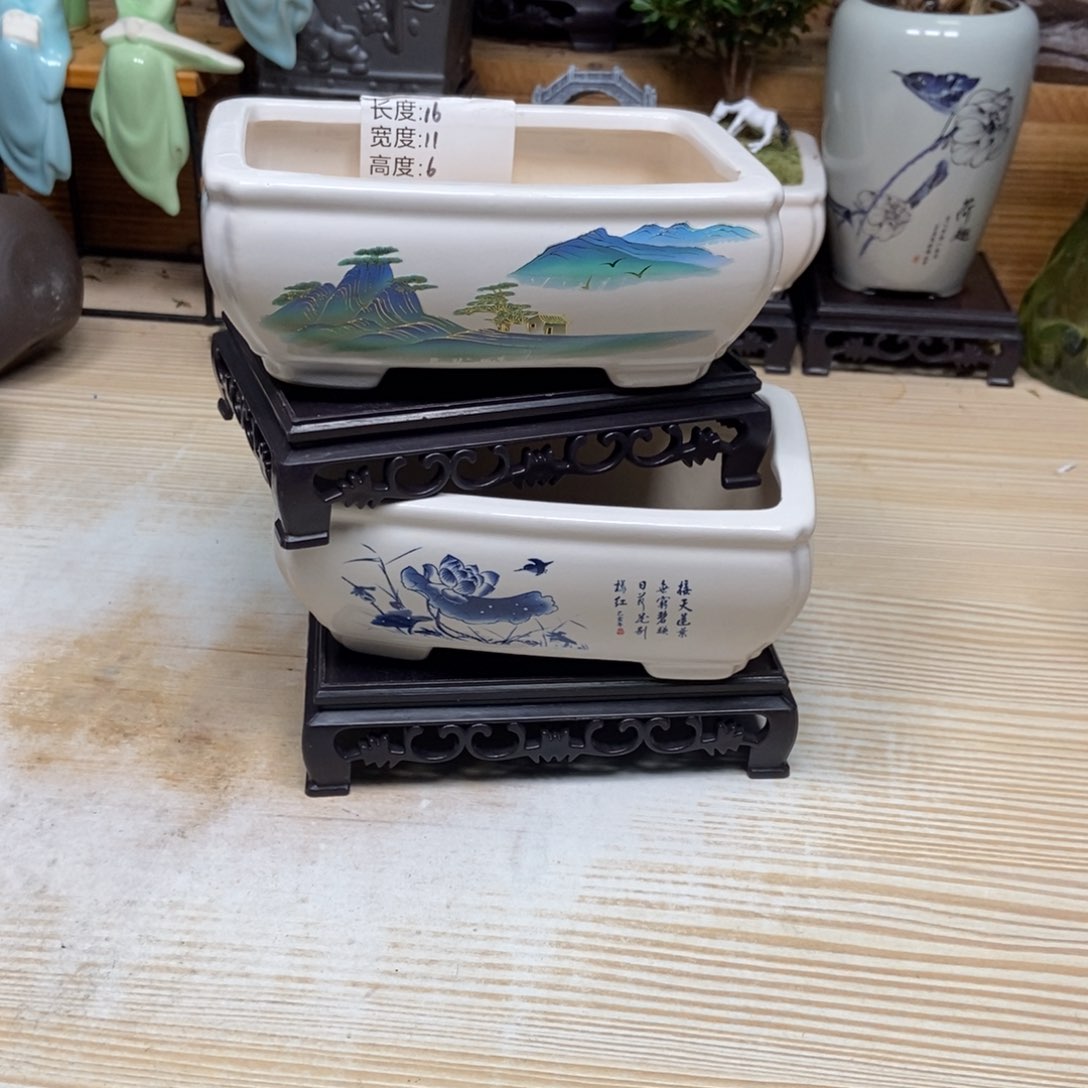 瓷片陶瓷花盆陶瓷艺术
