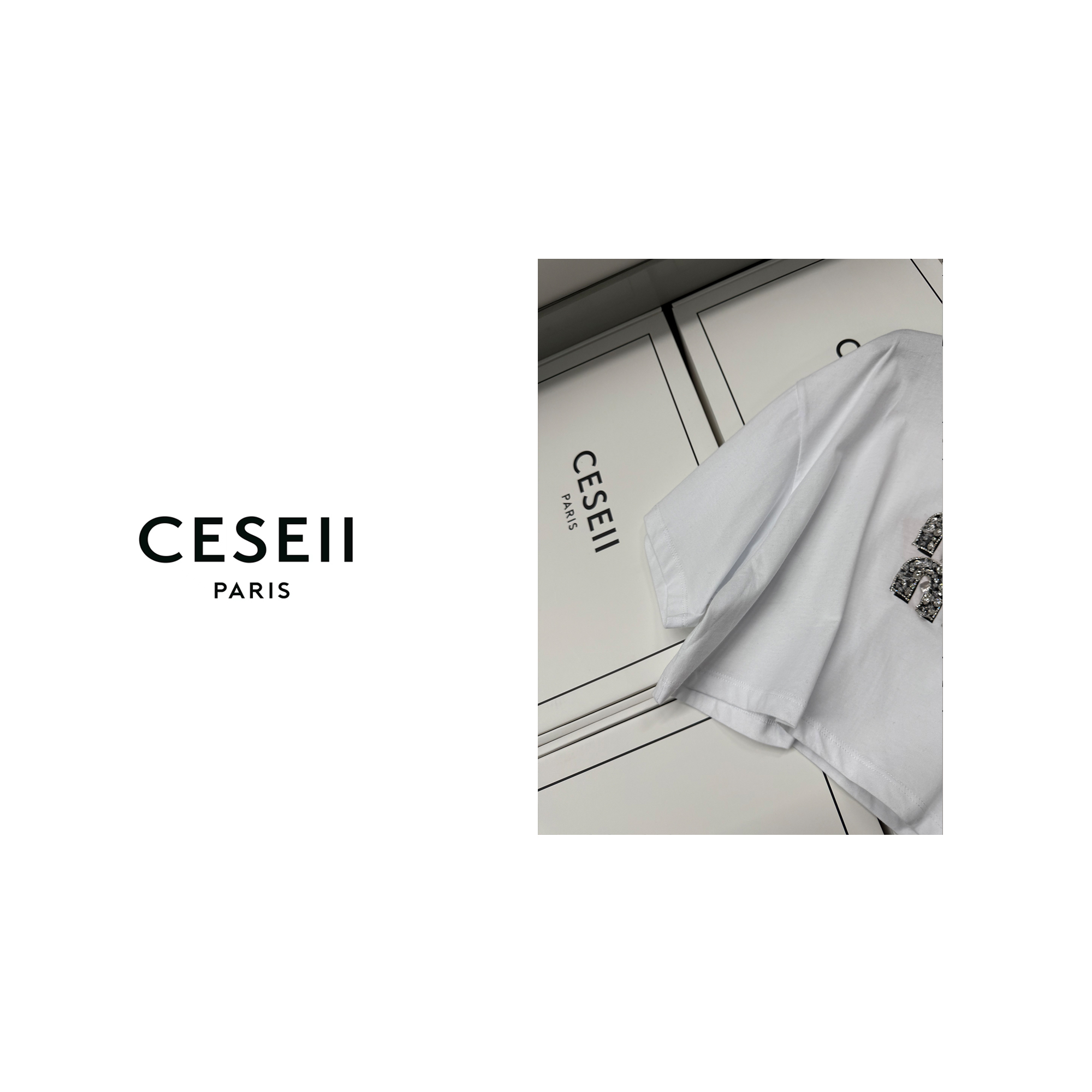 【25XJ292】2025春夏新款顶版纯棉钉钻立体工艺短款针织T