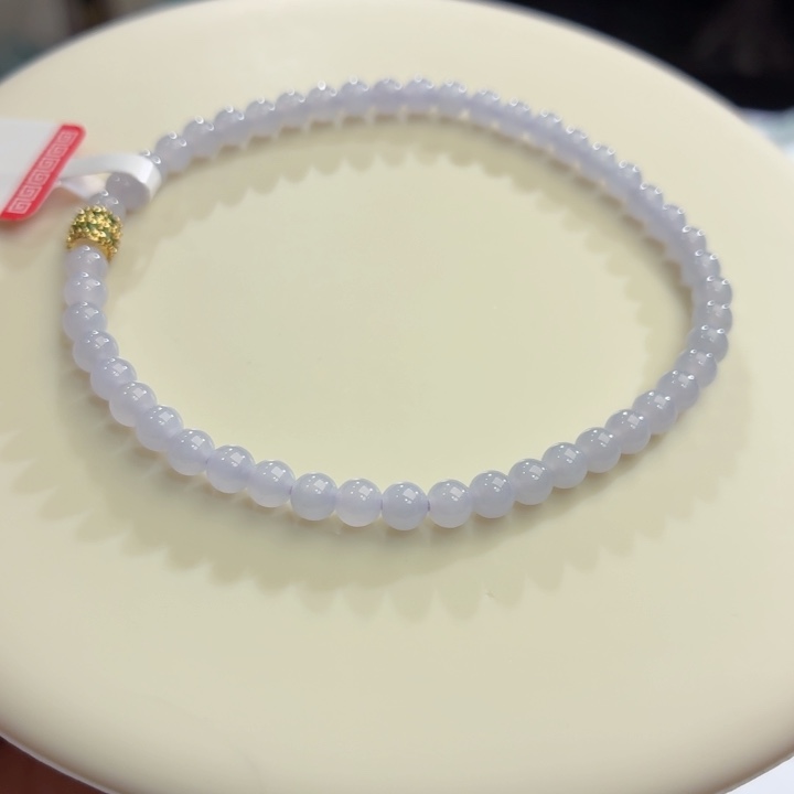 翡翠未镶嵌手链冰胶浅紫卡4