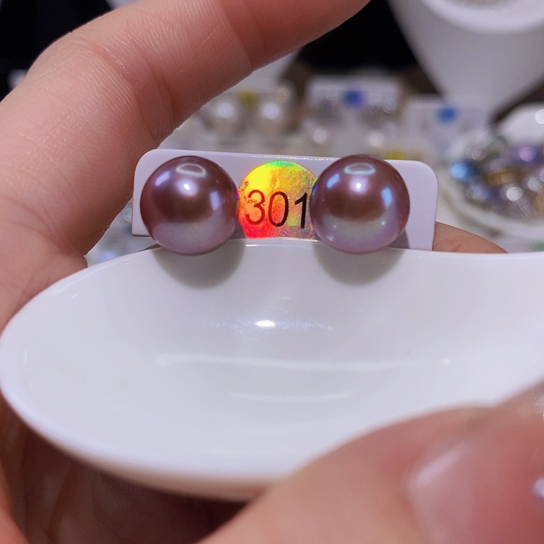 淡水珍珠耳饰银S925镶嵌