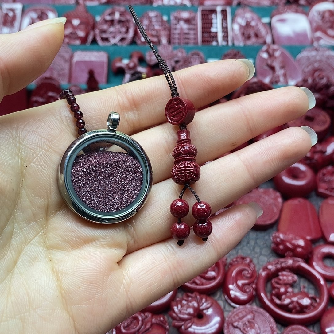 天然辰砂朱砂吊坠