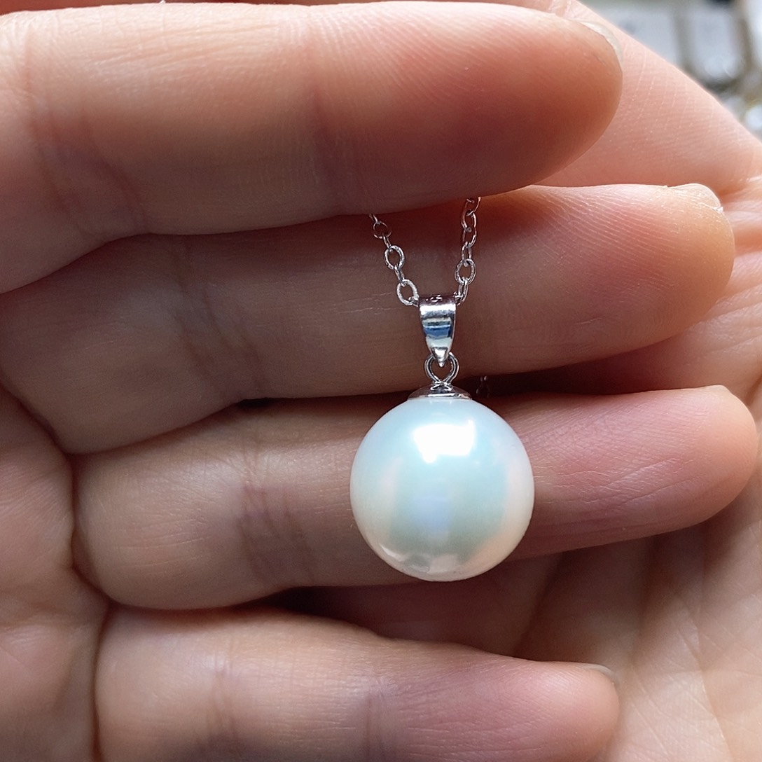 淡水珍珠颈饰银S925镶嵌我**我