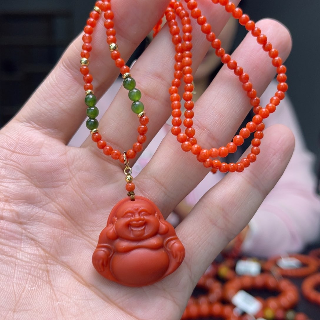 南红玛瑙雕刻项链未镶嵌多样性发一件