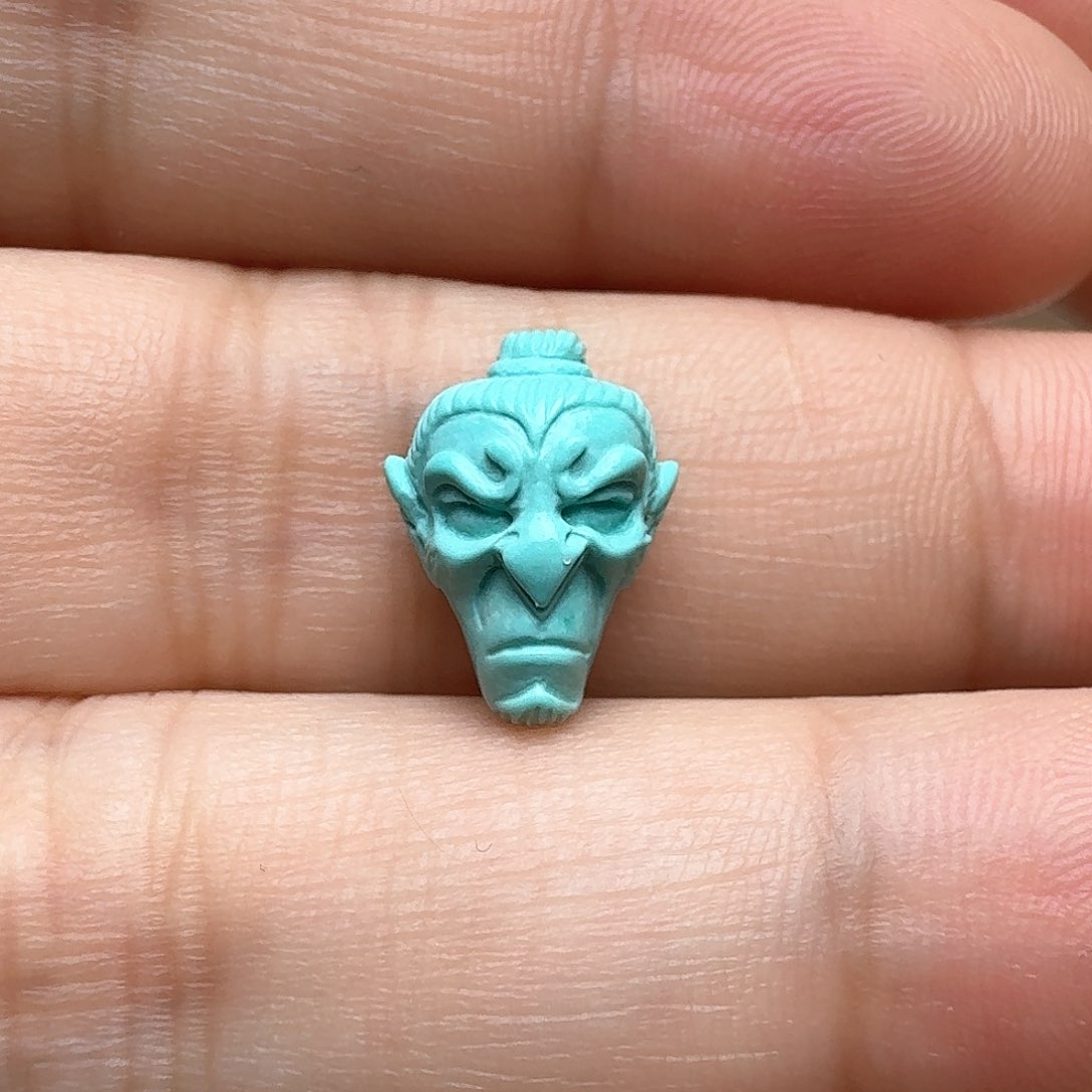 绿松石申公豹未镶嵌