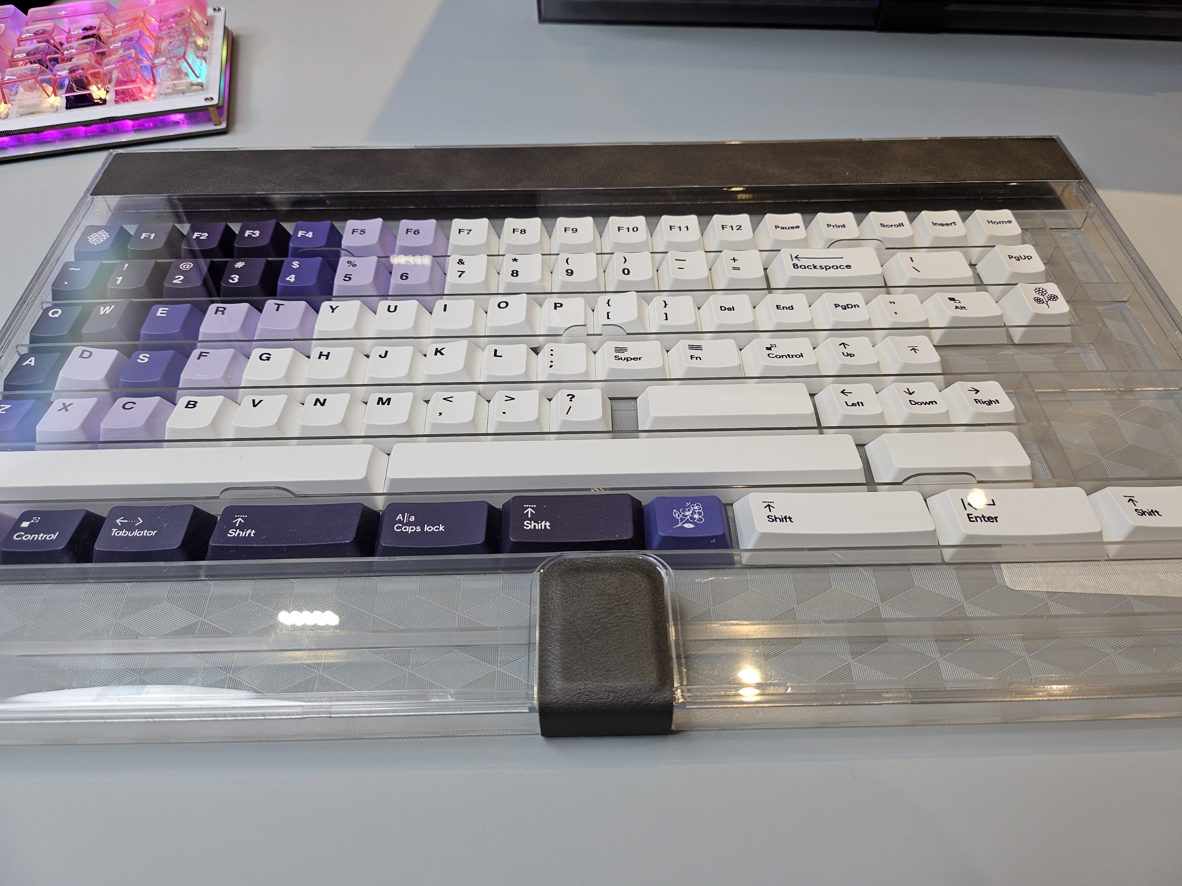 紫丁香渐变键帽PBT热升华原厂高度Wooting机械键盘键帽