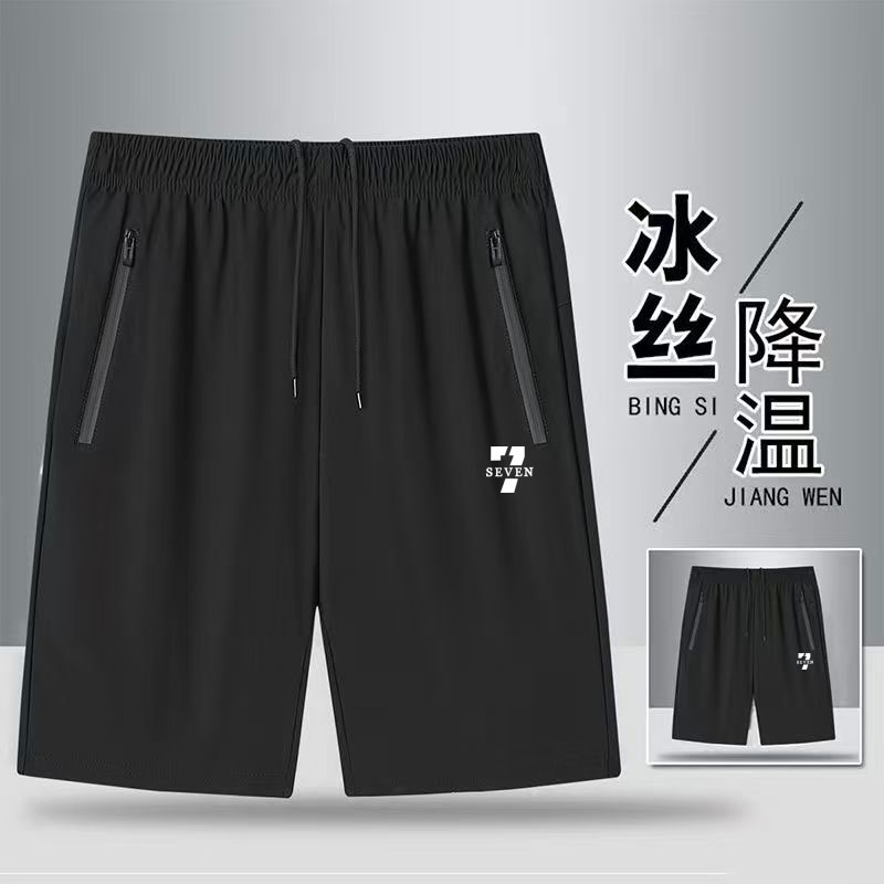 NASA联名夏季冰丝五分裤男薄款速干短裤宽松百搭休闲裤大码运动裤