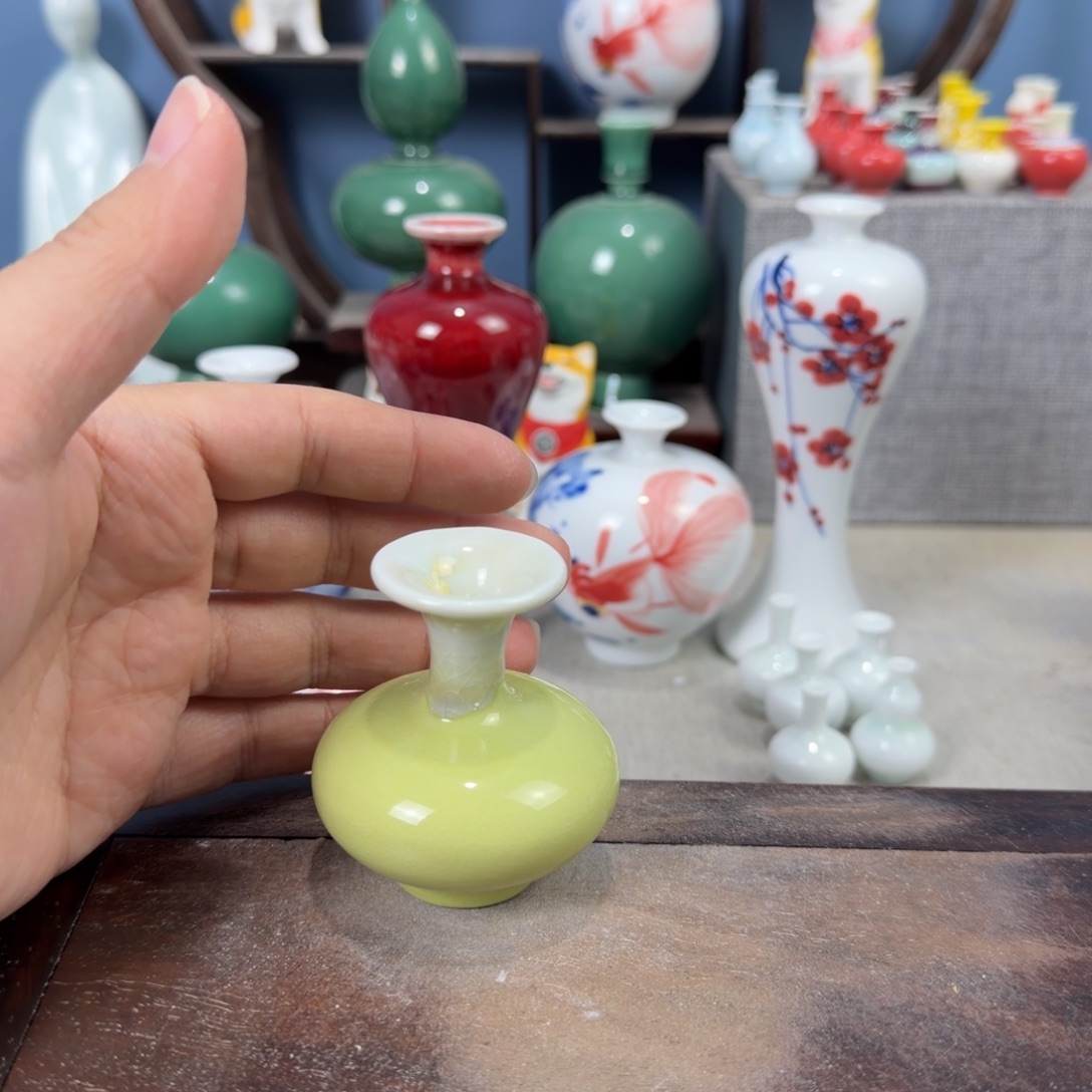 陶瓷手工小花器摆件