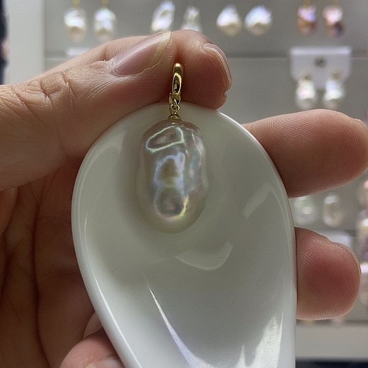 无***忧银S925镶嵌淡水珍珠颈饰70