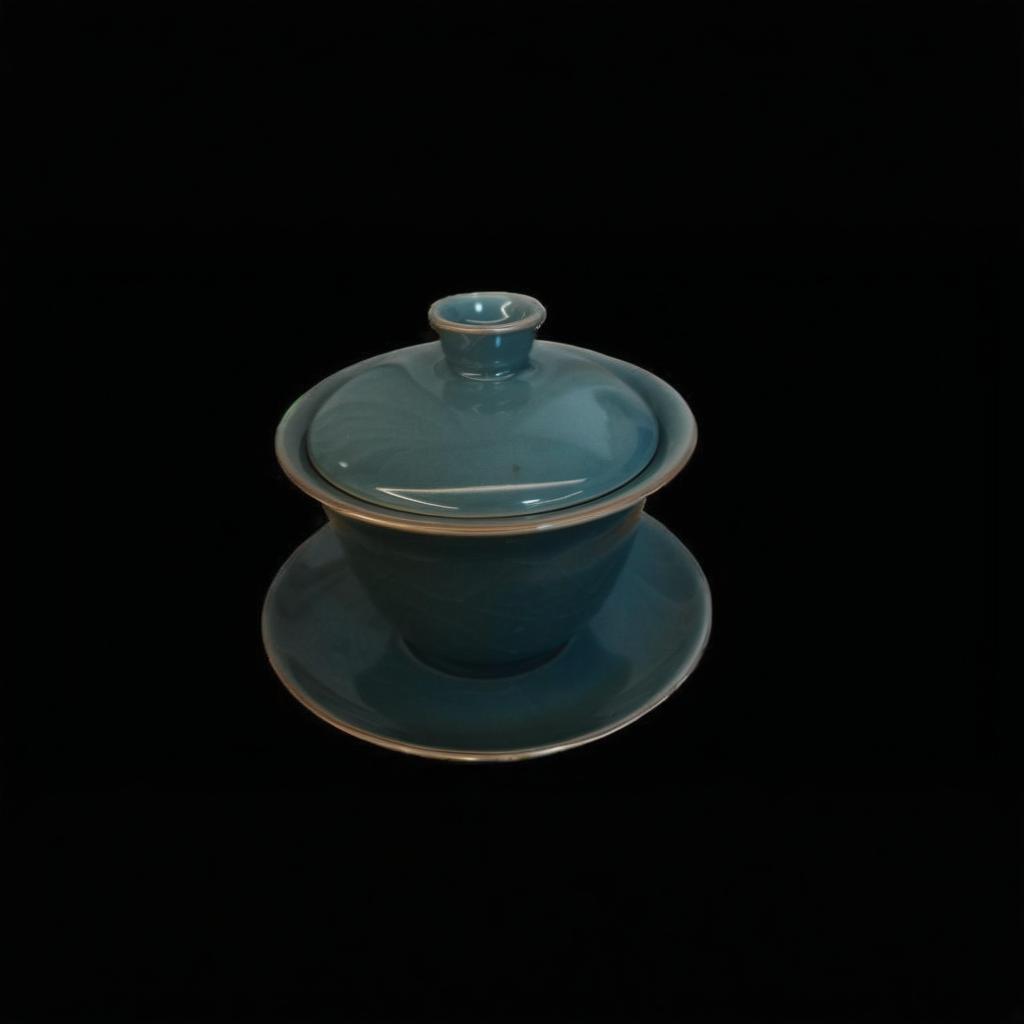 哥窑三才盖碗简约复古中式功夫茶具【二级品，完美主义勿拍】