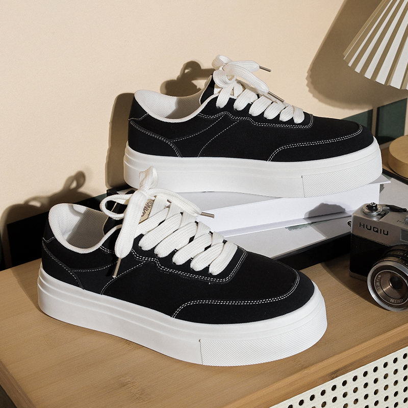 环球厚底板鞋男2025春季新款酒红百搭时尚休闲帆布鞋潮流运动男鞋