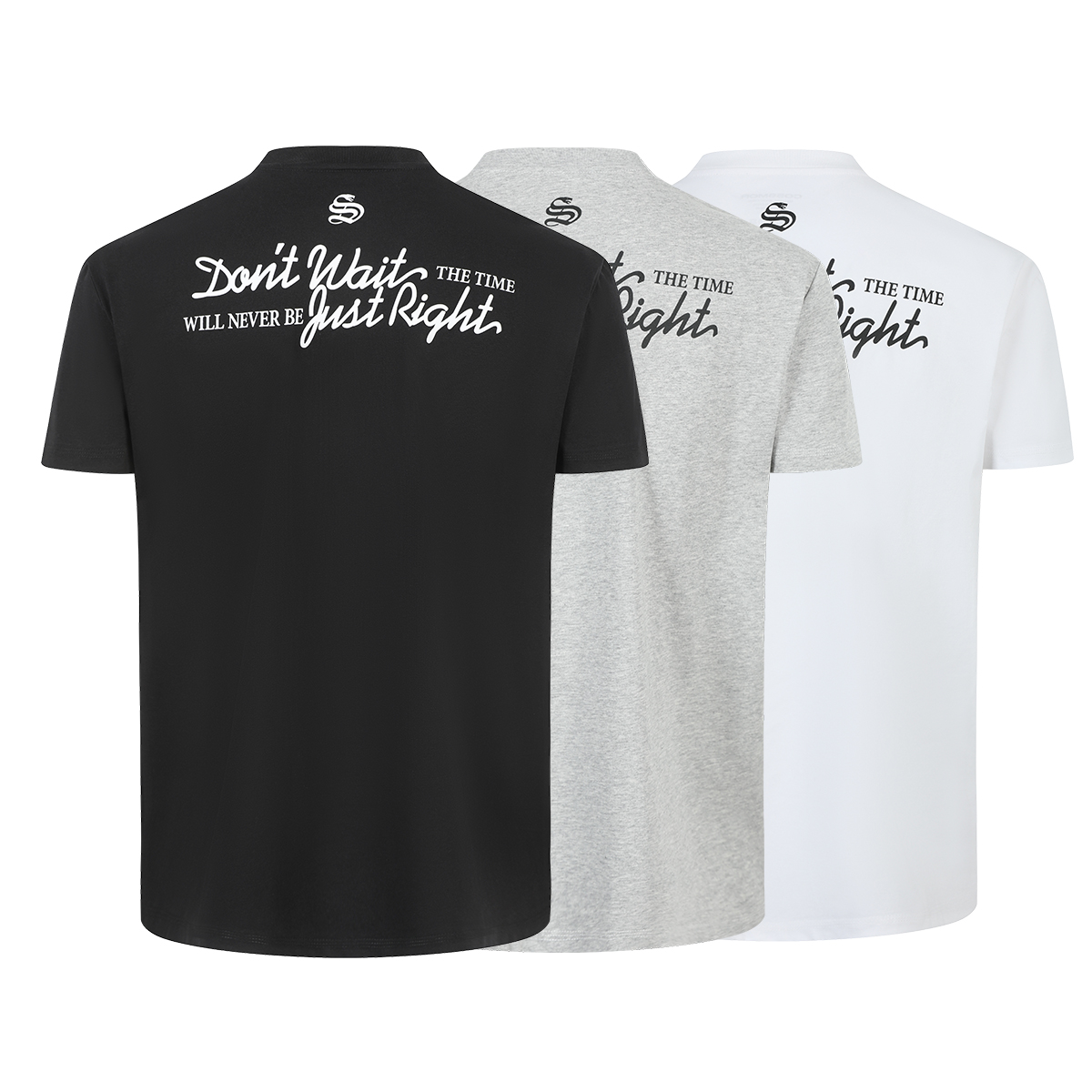 COSSMOR 25SS 背后印花标语基础短袖美式休闲T恤夏季圆领