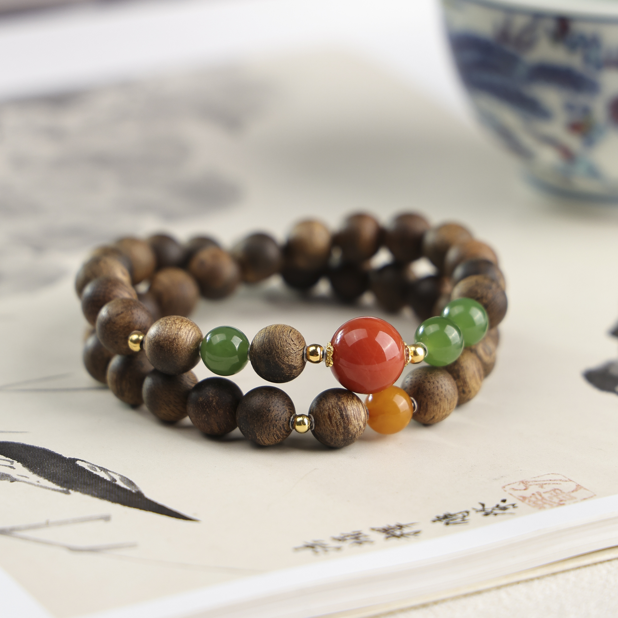 沉香越南富国岛倒架0.8双圈设计款