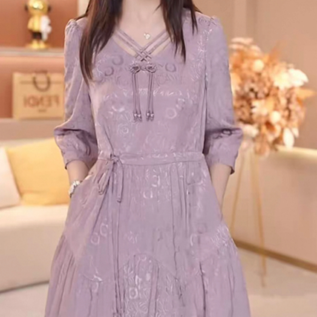 A0450夏季新款高端气质奢华连衣裙