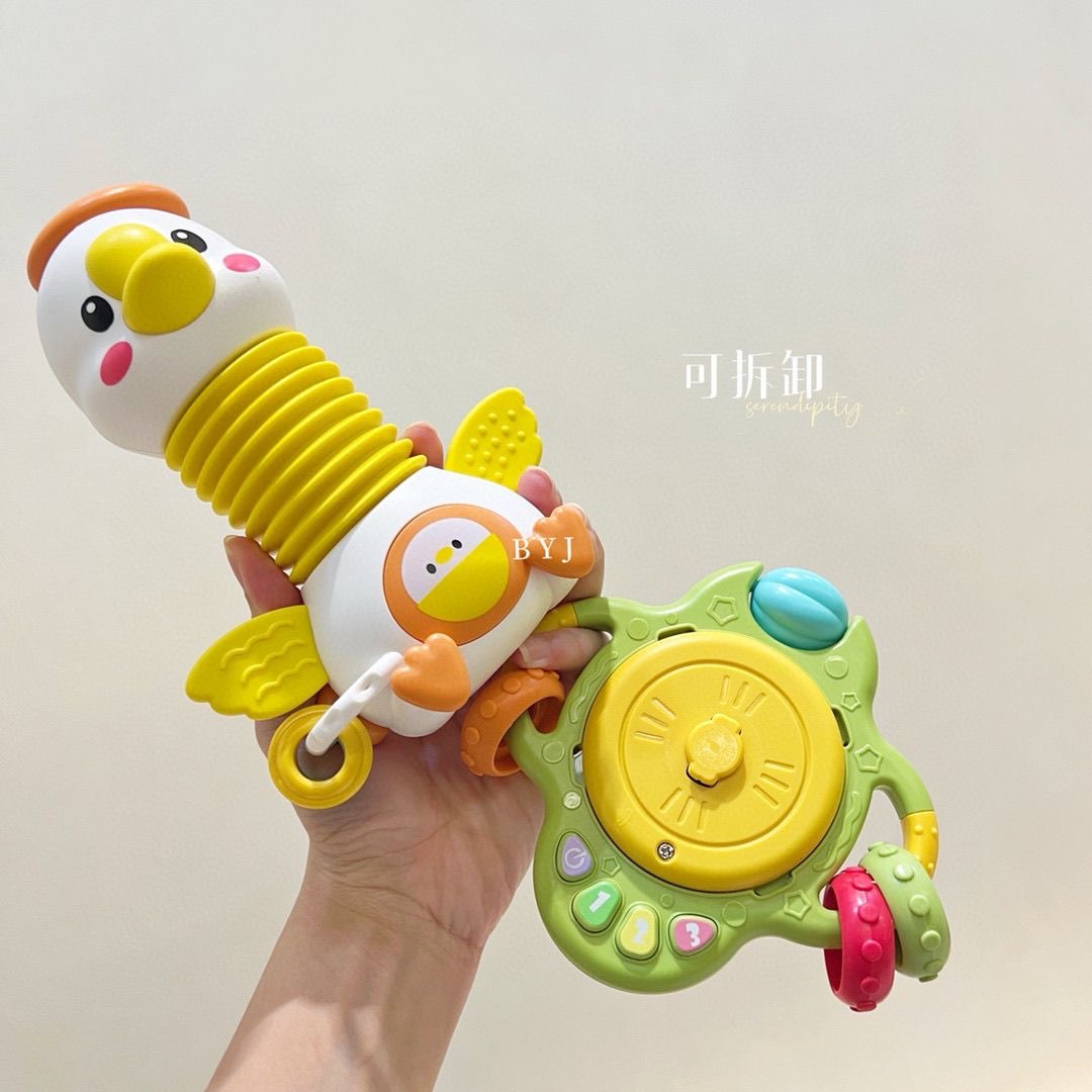 可爱大白鹅可拆卸吃饱餐桌椅转转乐吸盘玩具 科学实验