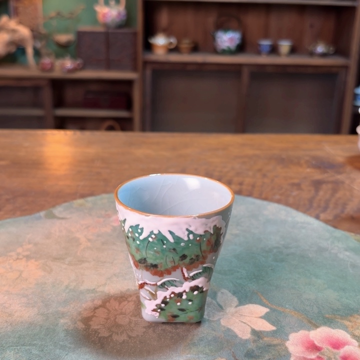 柴烧纯手工手绘陶瓷