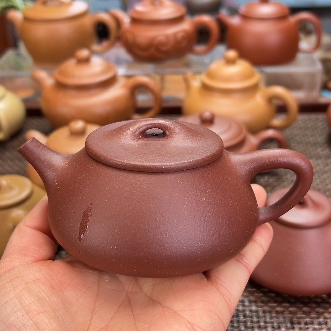 紫砂茶壶底槽清200cc宜兴紫砂