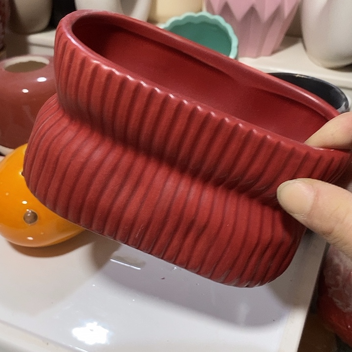 摆件陶陶盆有孔 瑕疵介意勿拍