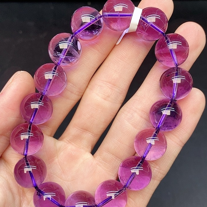 水晶手链未镶嵌25紫水晶13mm