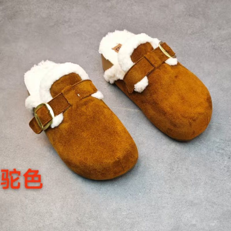 6220包头博肯毛毛拖鞋女新款外穿加绒保暖一脚蹬懒人包头棉拖
