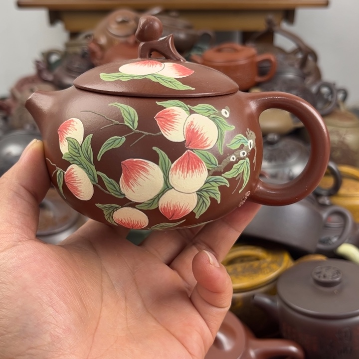 茶壶紫砂下把手开片