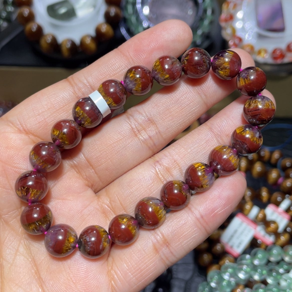 【闪购商品】水晶手串未镶嵌极光聚宝盆手串
