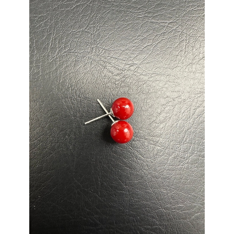  精美阿卡8mm耳钉B806