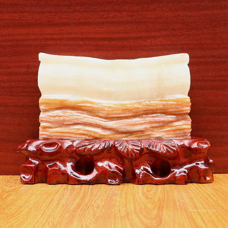 奇石摆件天然石材猪肉石五花肉装饰工艺品礼物礼品23*15*2cm1296g