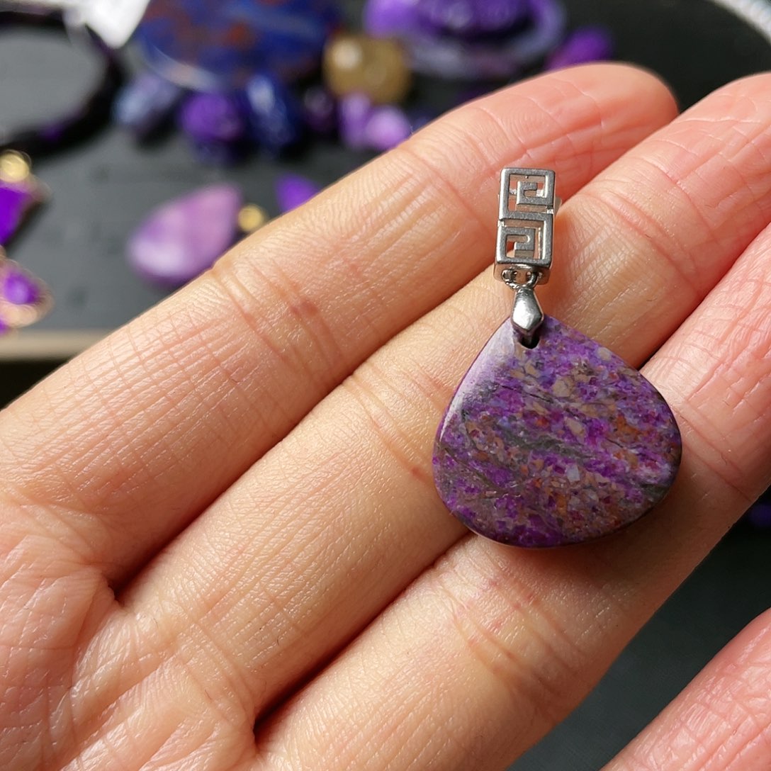 苏纪石（舒俱来）吊坠银S925镶嵌