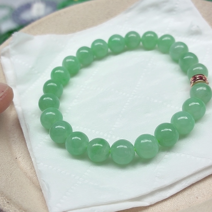 翡翠未镶嵌手链天然缅甸翡翠A货卡7.8