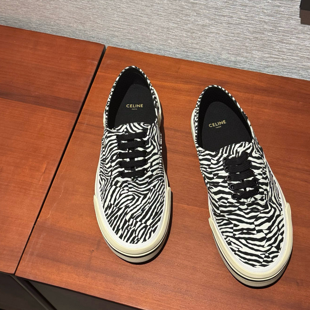 未使用 Celine/思琳 斑马印花纹路 低帮 时尚板鞋 滑板鞋 男款