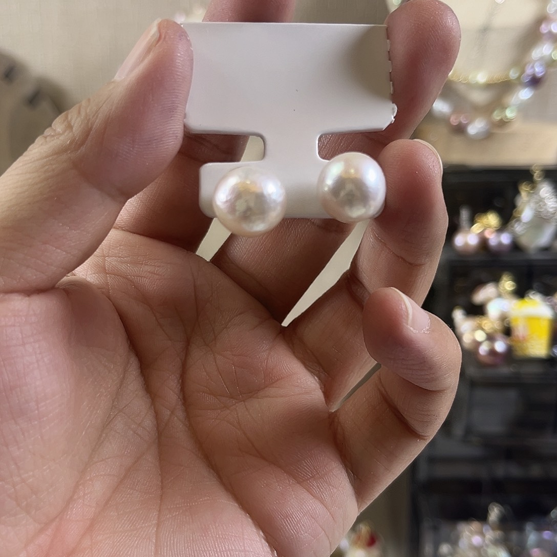 淡水珍珠耳饰未镶嵌【纯恬】