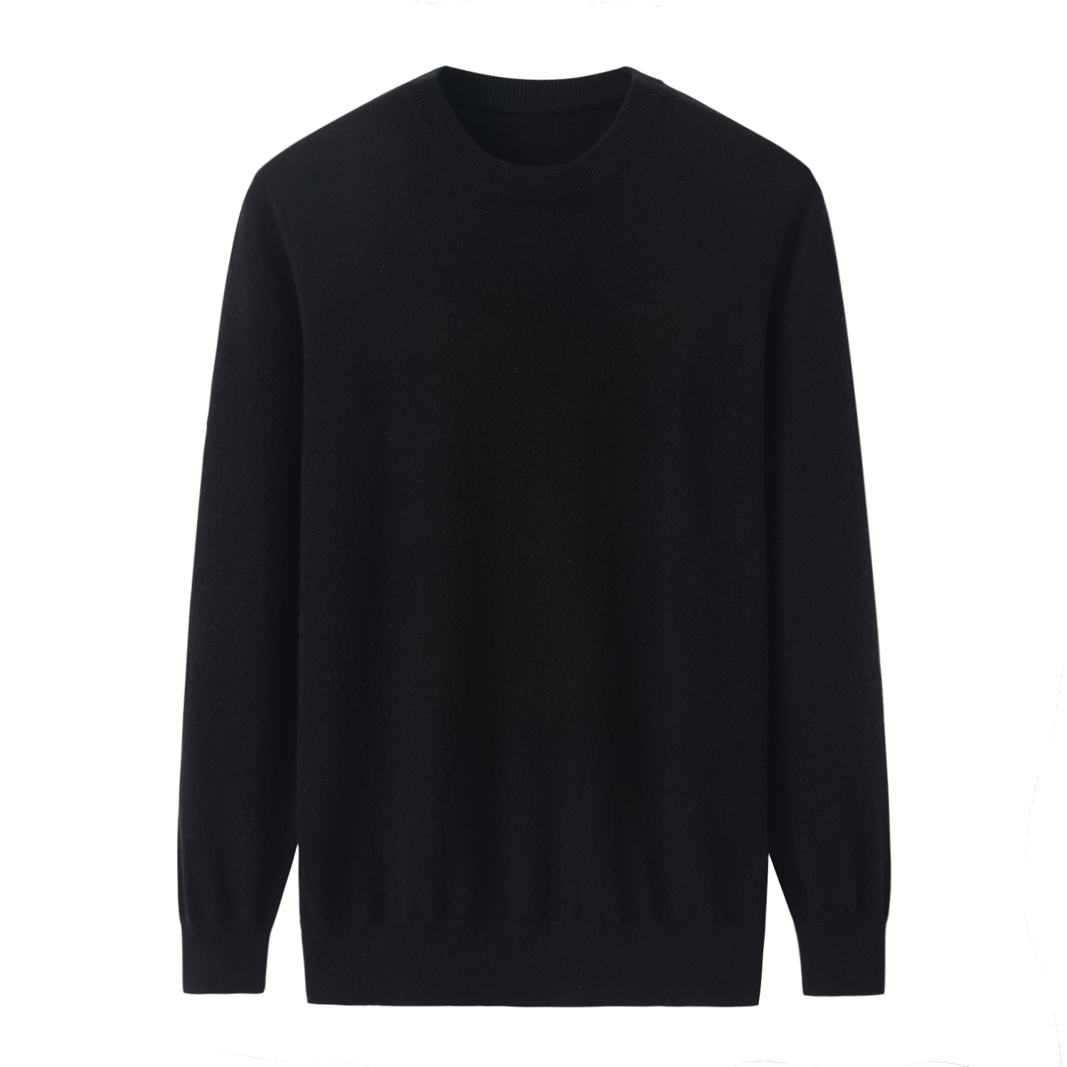 鄂尔多斯市100%山羊绒圆领男士纯色百搭男衫