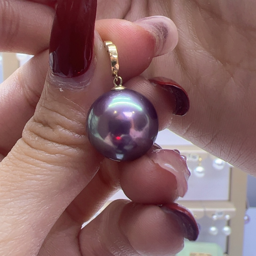 淡水珍珠颈饰18K金镶嵌