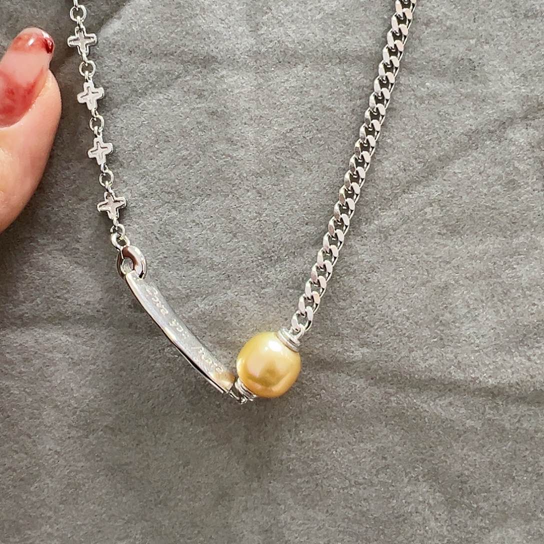 海水珍珠颈饰银S925镶嵌