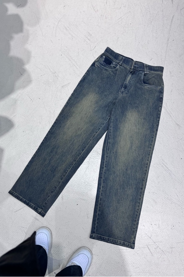 2025新款高品质直筒美式休闲做旧洗水挺阔秋冬百搭潮流舒适牛仔裤