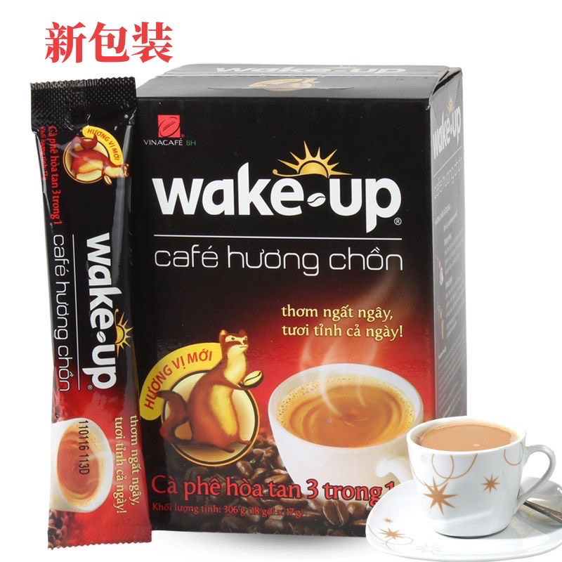 越南原装进口威拿猫屎味三合一咖啡306克盒装18条