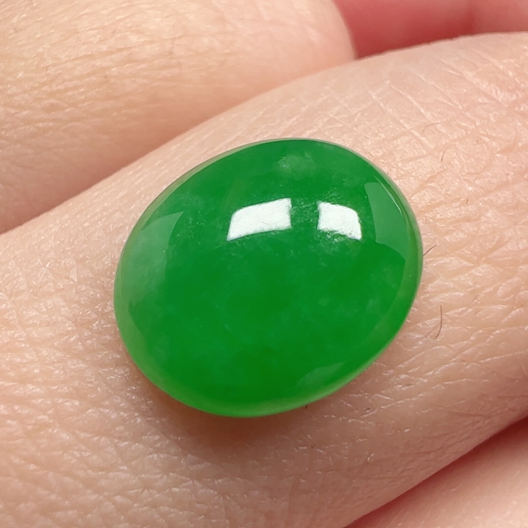 翡翠未镶嵌耳饰蛋面