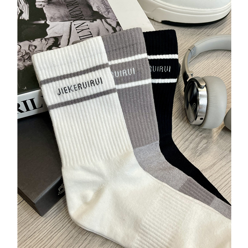 【晴】四季款高筒简约时髦高筒袜中大童亲子袜潮杰克睿睿