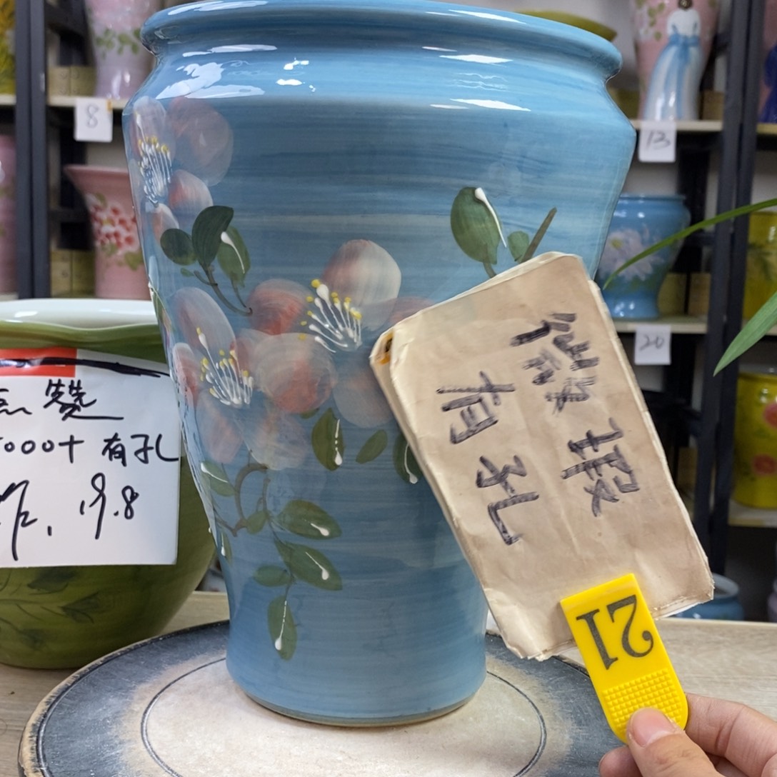 景德镇手工手绘陶瓷花盆