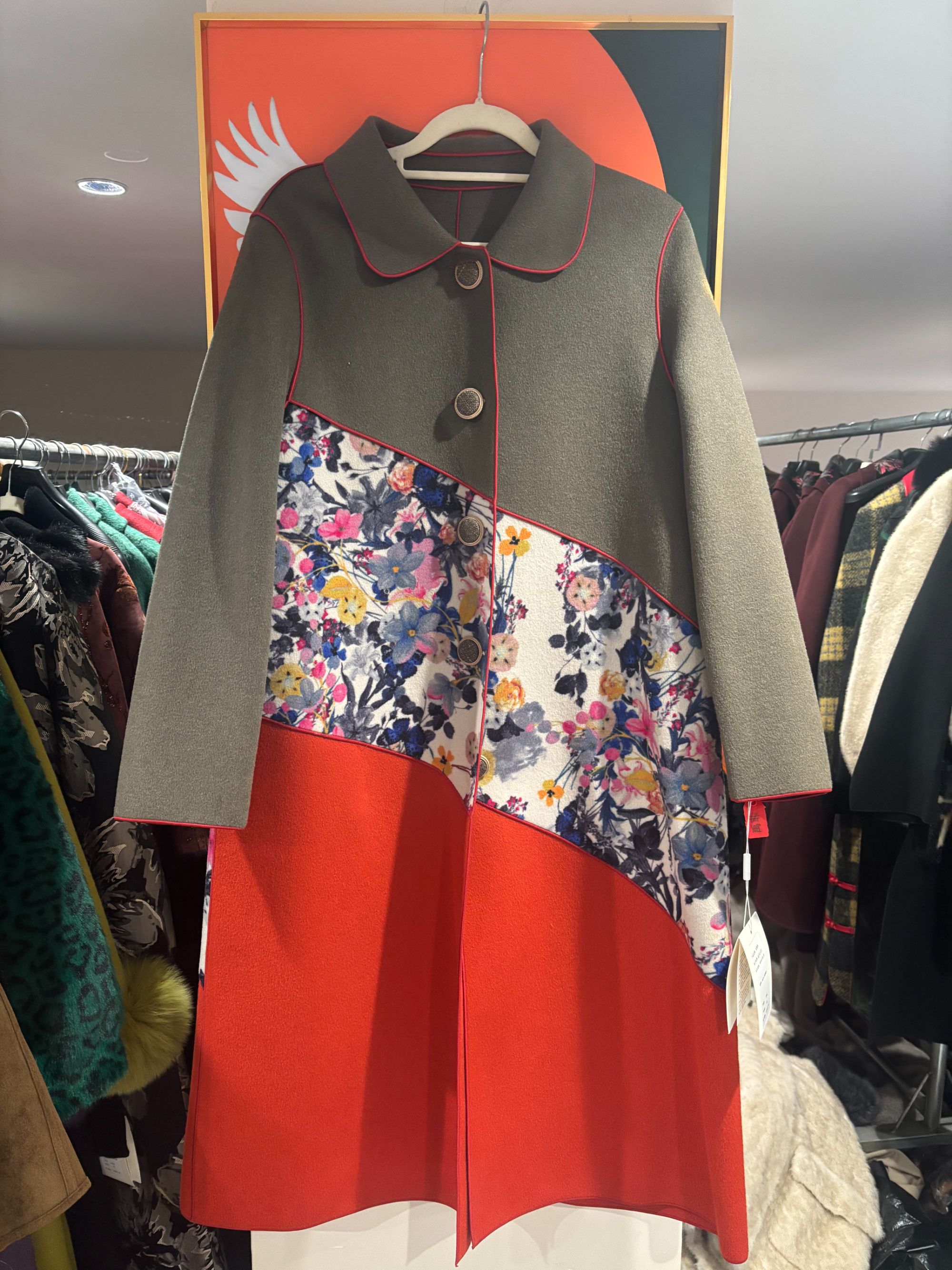 YJ-N723999    时尚气质宽松中长款冬季韩版大衣外套