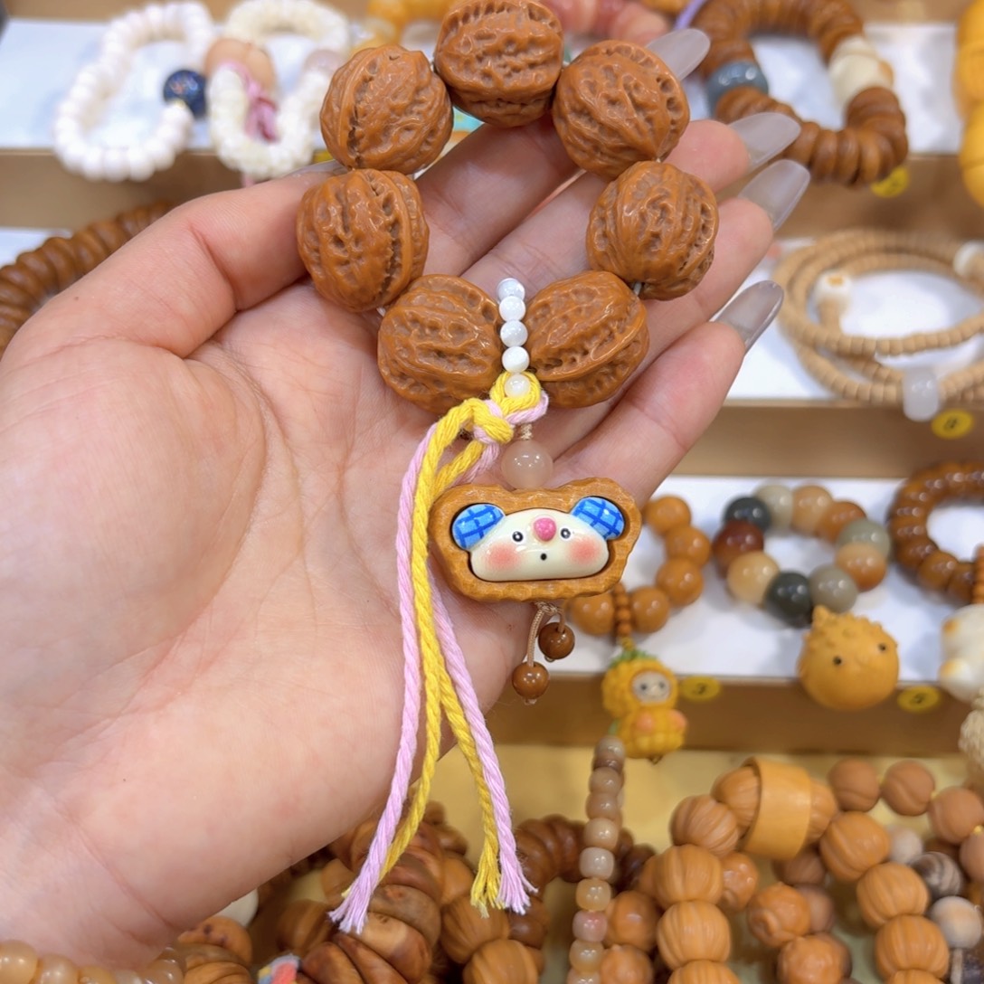 星月菩提吊坠核桃➕熊