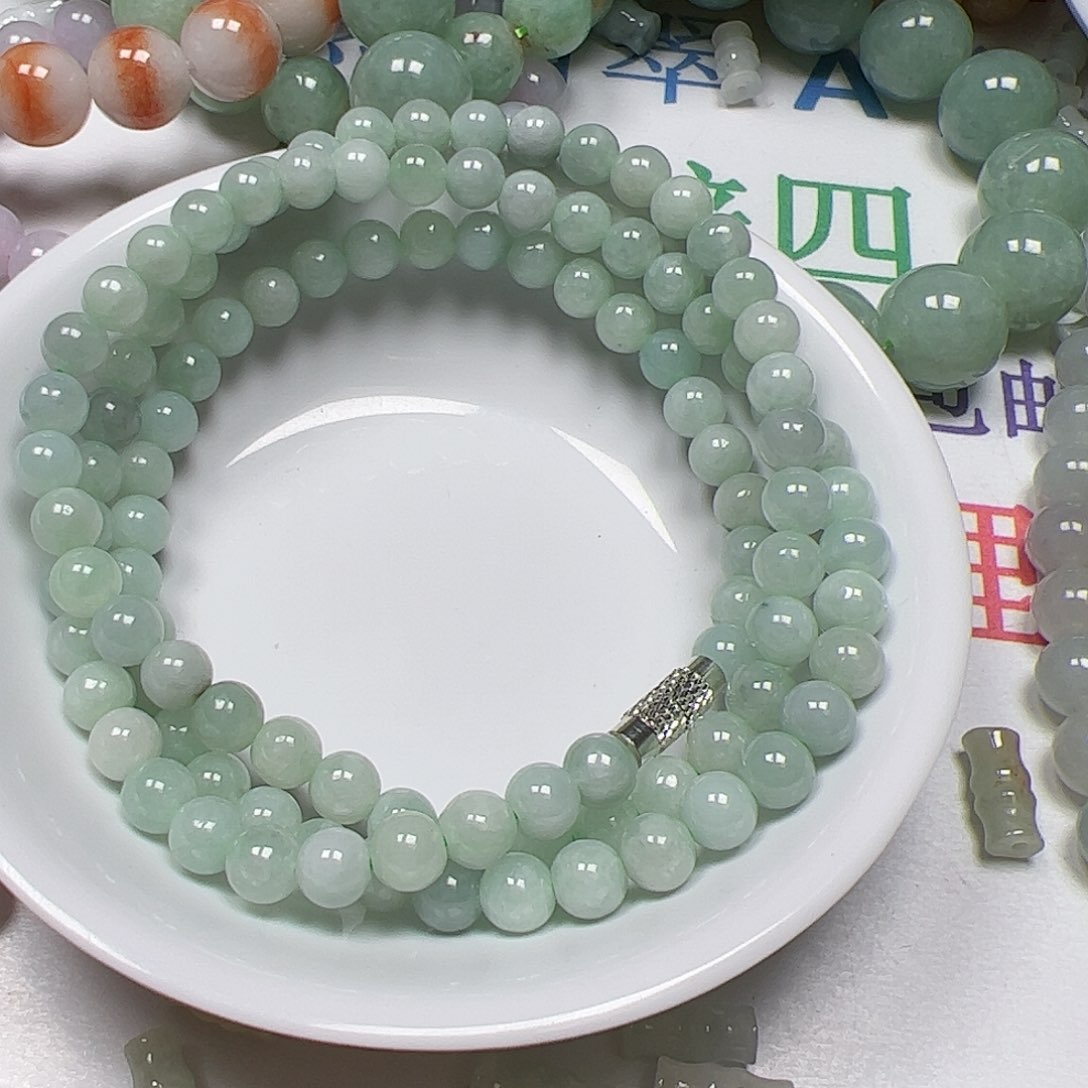 【闪购商品】翡翠手链未镶嵌清*漪卡5++