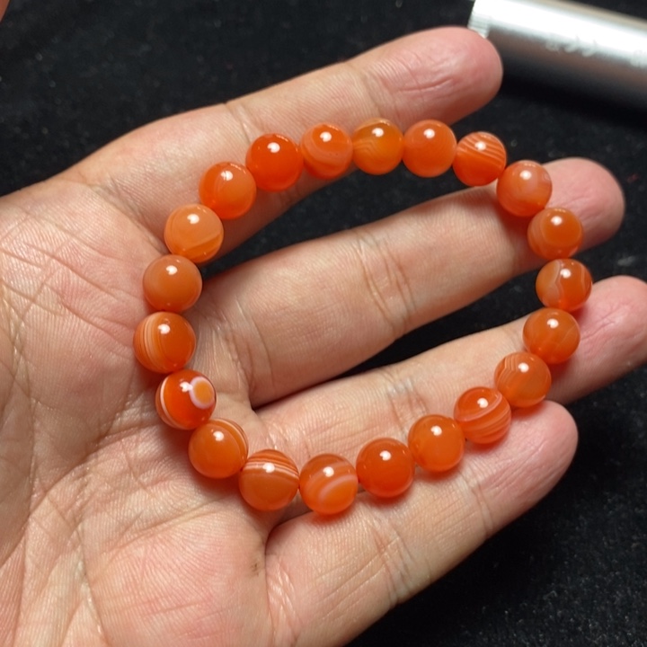 南红玛瑙手串未镶嵌丽江缠丝单圈C3005