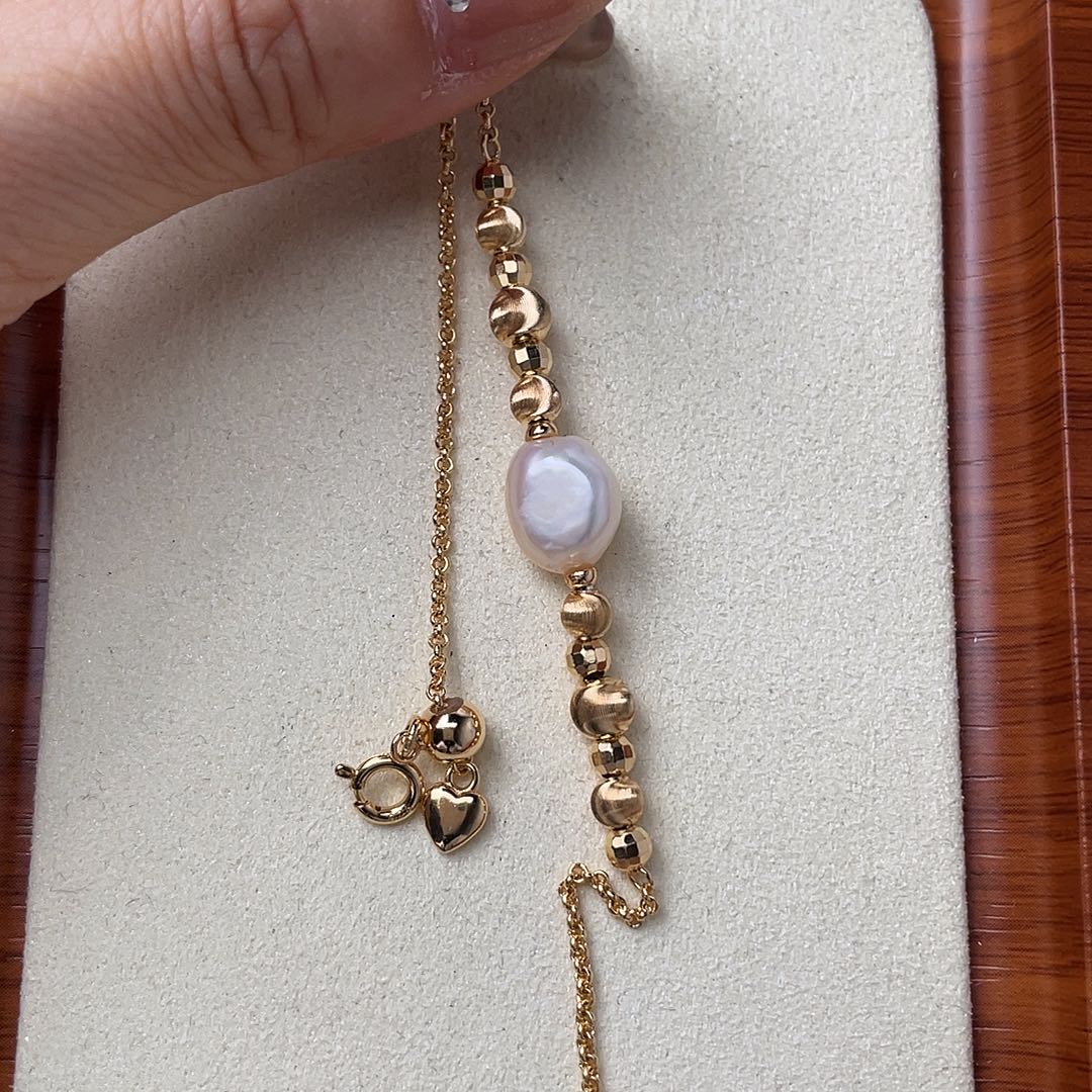 手绳银S925镶嵌淡水珍珠