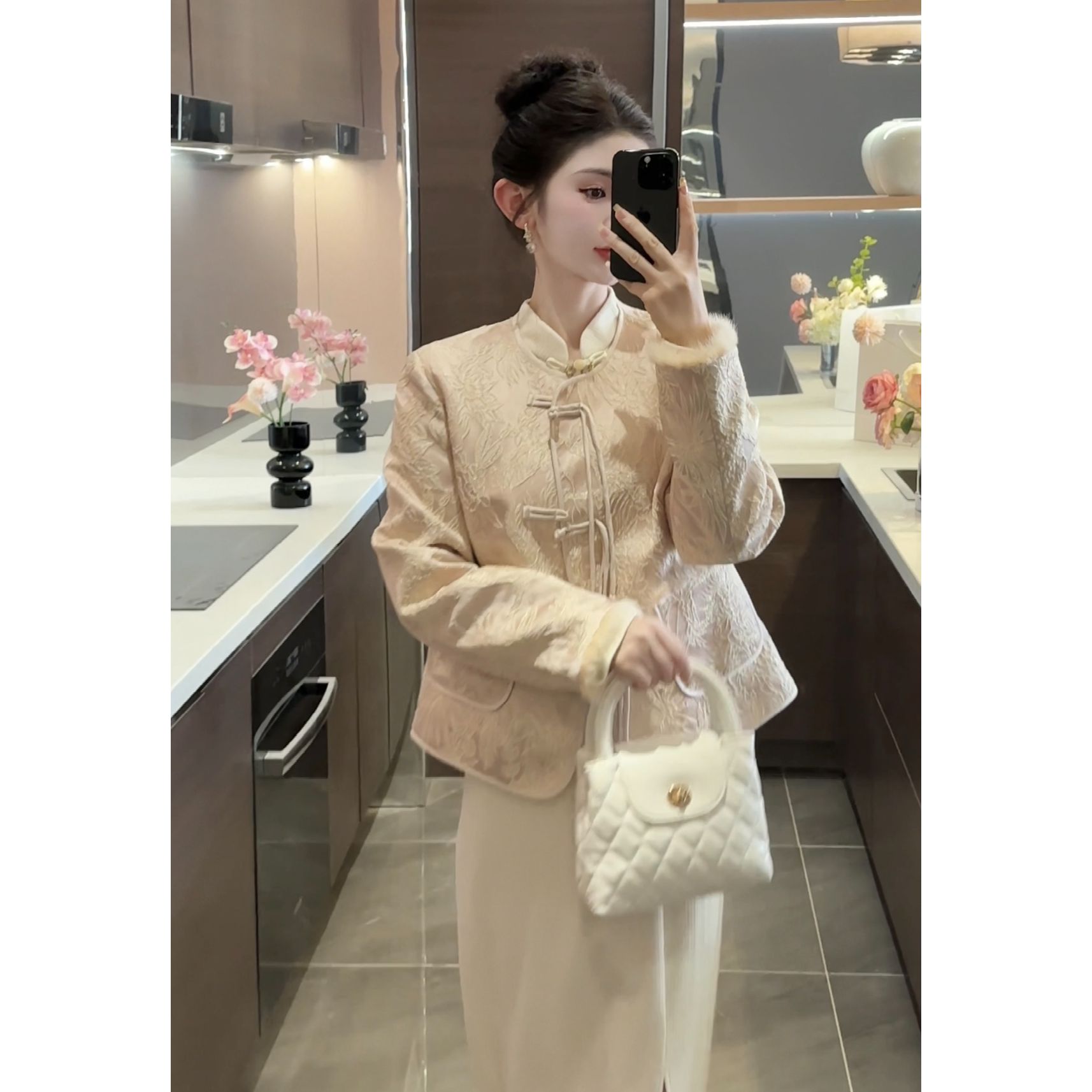 【周粥】【白玉雕花】外套预JJQ4TZ5522-WT