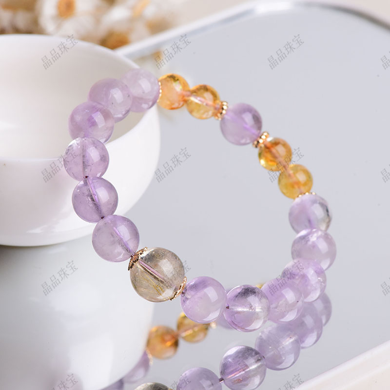 【逍遥游】天然紫水晶手链薰衣草紫水晶手串多样性发一