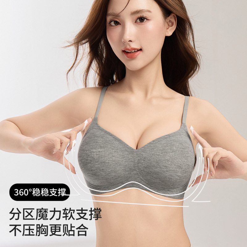 外扩漫画胸内衣女小胸聚拢显大无痕收副乳防下垂固定杯文胸