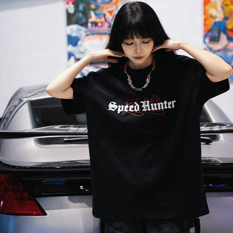 WILDSOUL --【原创超速】圆领纯棉短袖夜光短袖300GT恤半袖潮流印花